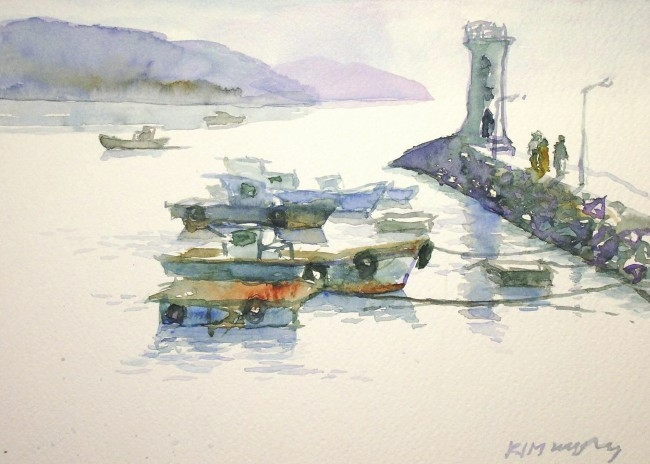 출품작 김영수의  '남해포구'