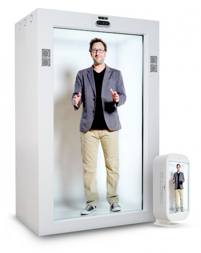 5G 기반 실감형 콘텐츠 3D 홀로그램 ‘프로토 홀로그램’.  사진=CJ올리브네트웍스