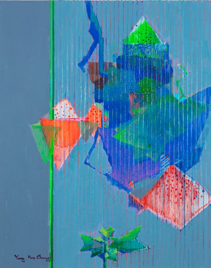 양화정, 자연-생명의 빛, 90.9×72.7cm Acrylic on canvas, 실, 2023