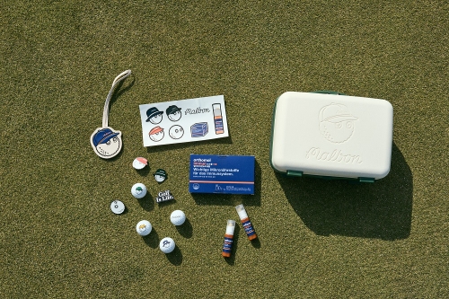 동아제약의 오쏘몰이 말본골프와 콜라보 제품을 선보였다. 콜라보 제품 모습. 사진=동아제약