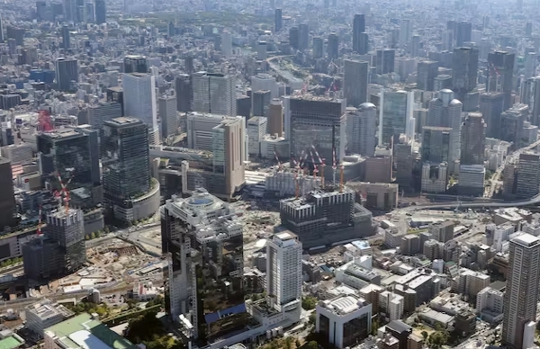 일본 도쿄 중심지의 마천루 모습. 사진=닛케이 캡처