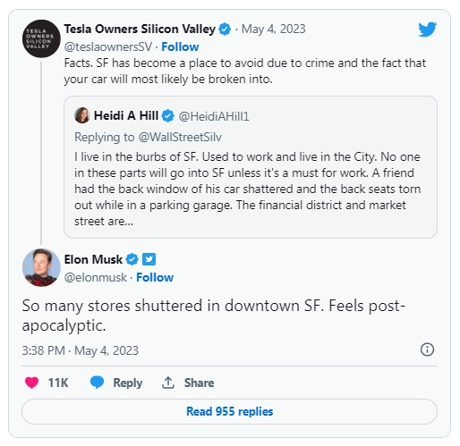 일론 머스크가 지난 4일(현지시간) 올린 트윗. 사진=트위터