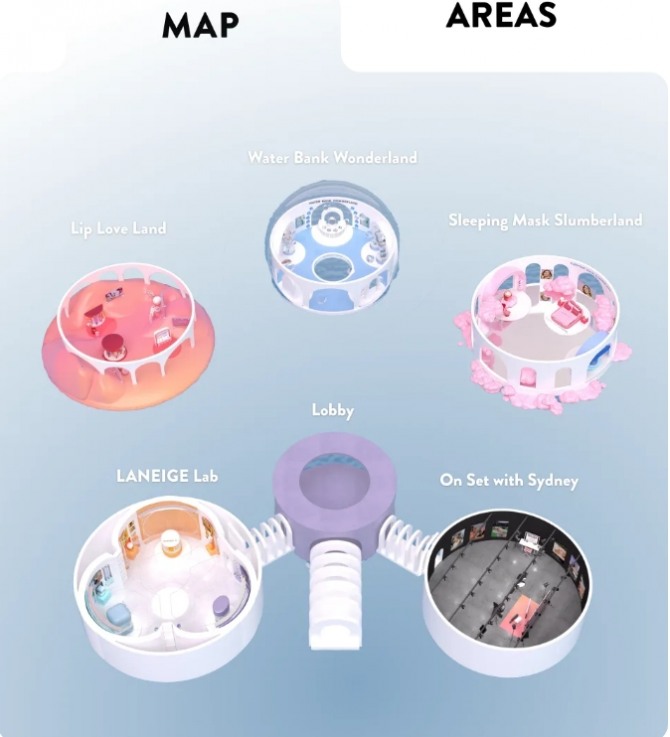 라네즈 가상매장 지도.