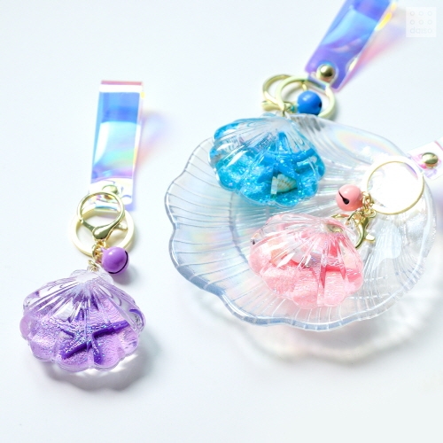 아성다이소 '조개모양 워터볼 키링'. 사진=아성다이소.