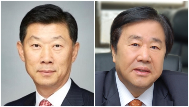 김홍국 하림그룹 회장(왼쪽)과 우오현 SM그룹 회장. 사진=각 사