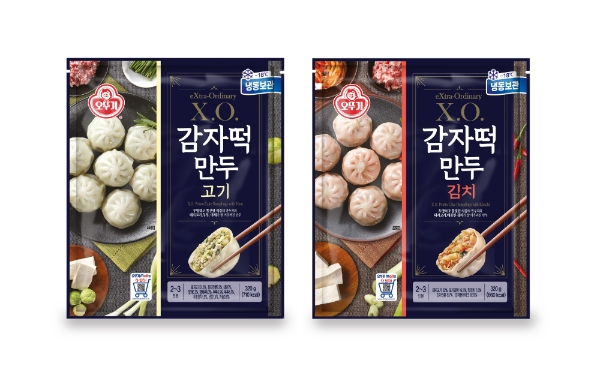 오뚜기 ‘X.O. 감자떡만두’ 2종. 사진=오뚜기