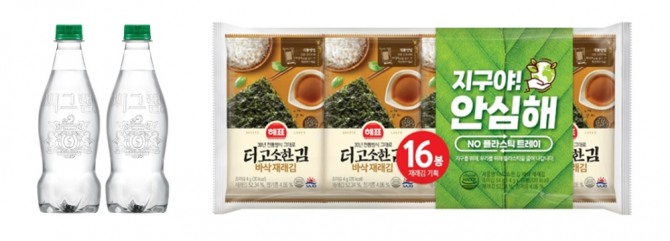 플라스틱 줄이기  /사진=코카-콜라, 사조대림