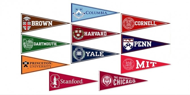 통칭 ‘아이비리그 플러스’로 분류되는 미국의 명문대학들. 사진=프린스턴클럽오브시카고닷오르그