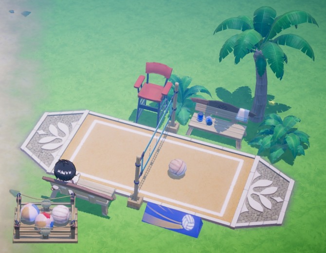 여름 이벤트 한정 영지 꾸미기 아이템 '비치발리볼 코트'. 사진=카카오게임즈