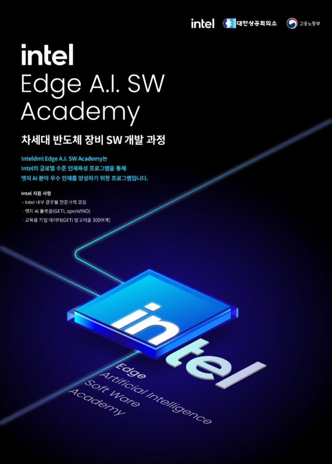 'intel 엣지 AI SW 개발자 아카데미' 포스터. 사진=대한상공회의소 