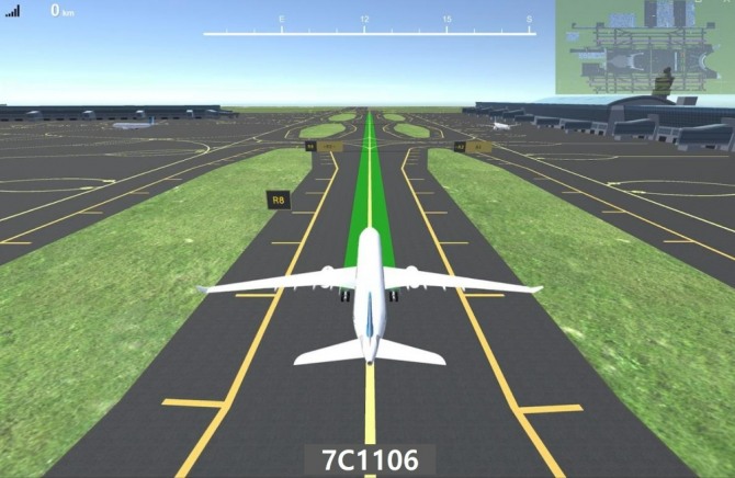  항공기 지상이동 내비게이션 화면