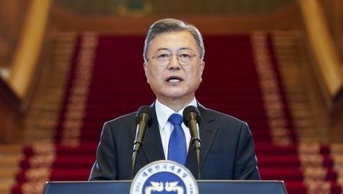 신남방정책은 문재인 전 대통령이 지난 2017년 11월 9일 ‘한-인도네시아 비즈니스포럼’ 기조연설을 통해 공식 천명한 정책이다. 사진은 문재인 전 대통령. 사진=연합뉴스