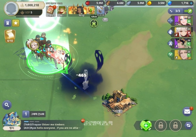 필살기가 적중되면 영웅이 확대되고 화려한 모션이 연출된다.