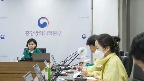 지영미 질병관리청장이 23일 충북 오송 질병관리청에서 열린 코로나19 중앙사고수습본부 회의에서 발언하고 있다. 사진=질병관리청/연합뉴스