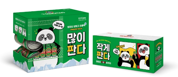 칭따오 지역 소형마트 전용 소용량 미니 캔 패키지 ‘작게판다’와 ‘많이판다’. 사진=비어케이