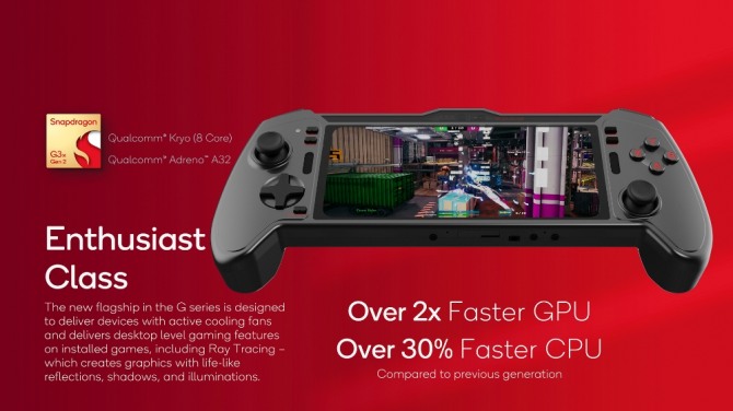 스냅드래곤 G 시리즈 중 최고 사양을 갖춘 스냅드래곤 G3x 2세대 플랫폼은 이전 세대보다 30% 이상 향상된 CPU, 2배 이상 향상된 GPU 성능을 자랑한다. 사진=퀄컴 테크날러지