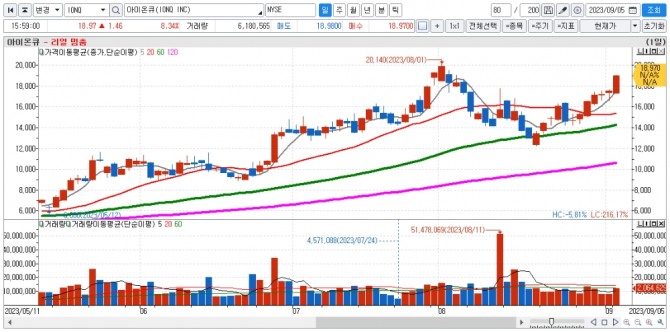 아이온큐 일간차트. 자료=신한투자증권 HTS