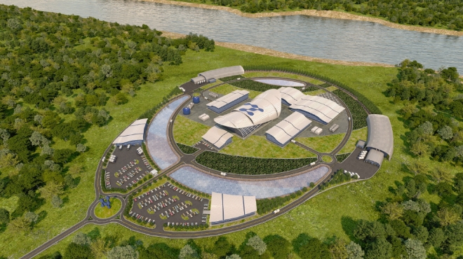 미국 아이다호주에 건설될 뉴스케일파워의 SMR 조감도. 사진=삼성물산