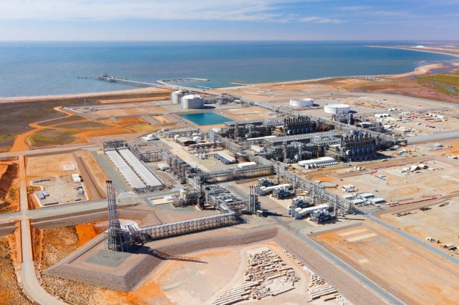 호주 서부 필바라 해안에 있는 셰브론의 휘트스톤 LNG 시설이 파업에 돌입했다. 사진=로이터