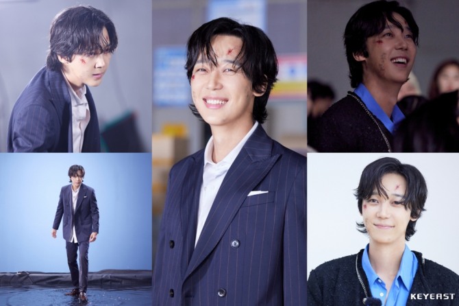 ‘7인의 탈출’ 윤종훈이 최강 빌런 조짐을 보였다. 첫방송부터 강렬한 악인 캐릭터로 눈길을 붙잡았다. 15일 방송된 SBS 금토드라마 ‘7인의 탈출’(7탈출·칠 탈·극본 김순옥 연출 주동민)에서 끝없는 욕심의 소유자이자 중상모략의 대가 연예기획사 체리엔터테인먼트 대표 양진모 역을 맡았다. 1회부터 악독한 연예기획사 대표 모습으로 악역 연기를 폭발시켰다. 사진은 ‘7인의 탈출’ 윤종훈 스틸 촬영 현장. 사진=키이스트