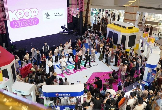 브랜드엑스코퍼레이션 젝시믹스와 함께 진행된 K-POP 댄스타임 현장  /사진=브랜드엑스코퍼레이션