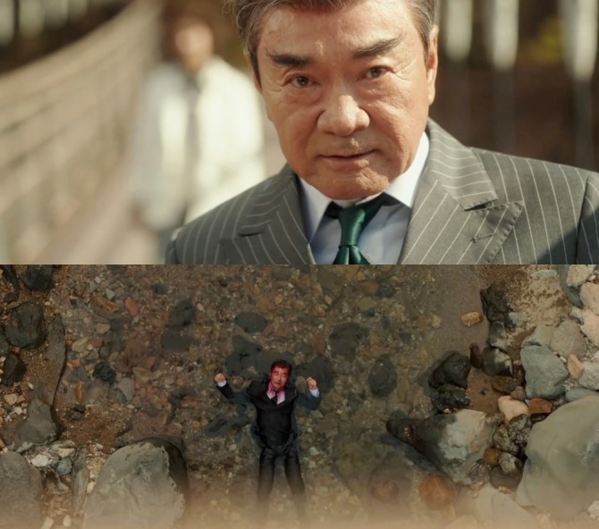 ‘7인의 탈출’ 이덕화의 손녀에 대한 복수가 죽음으로 막을 내렸다. 이덕화는 지난 22·23일 방송된 SBS 금토드라마 '7인의 탈출' 3·4회에서 현금 부자 방칠성 회장으로 카리스마를 내뿜으며 나왔다. 특히 방 회장은 손녀 방다미(정라엘) 원수를 찾기 위해 나섰으나 사망하는 엔딩으로 시청자를 충격에 빠뜨렸다. 사진은 '7인의 탈출' 방칠성 역 이덕화 캡처. 사진=SBS '7인의 탈출'