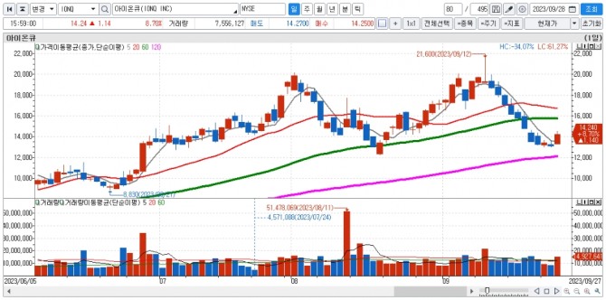 아이온큐 일간차트. 자료=신한투자증권 HTS