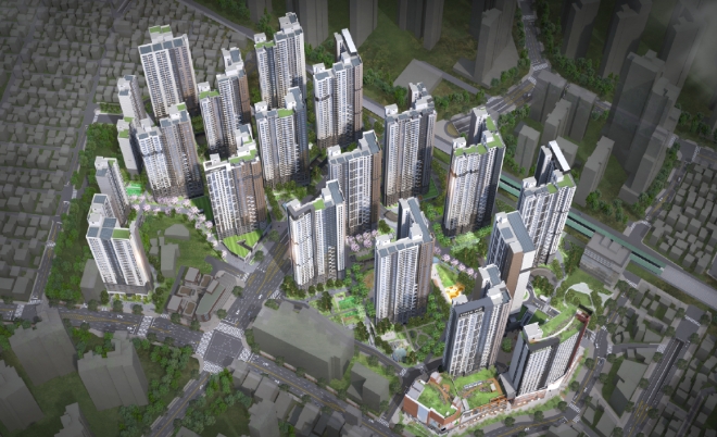 10월 들어 등 대형 건설사를 포함해 전국에서 4만5000여 가구가 분양에 나선다. 사진은 이문 아이파크자이 조감도. 사진=HDC현대산업개발