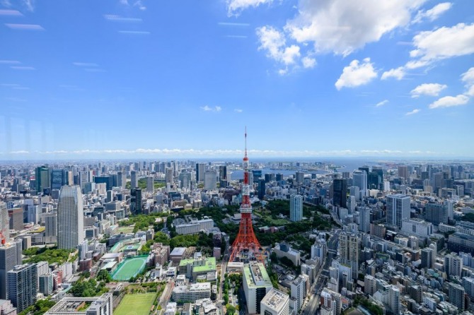 일본 도쿄 아자부다이힐스 프로젝트 모리 JP 타워 52층에서 바라본 도쿄 전경. 사진=로이터