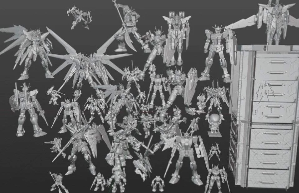 중국 소셜 미디어 웨이보에 게재된 건담 3D CAD 데이터. 사진=레딧
