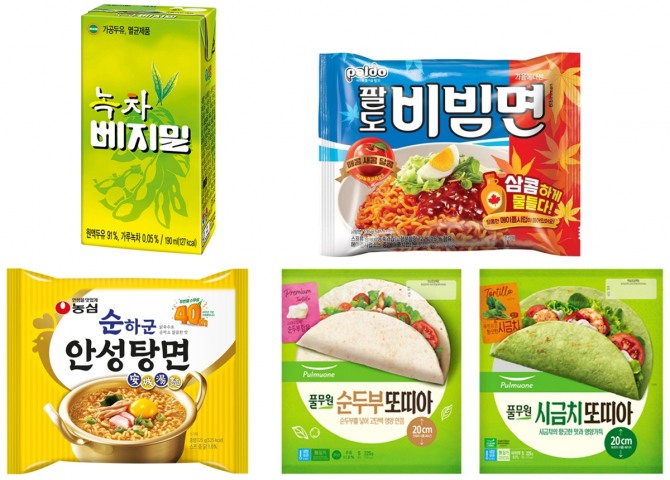 아는 맛에 새로운 맛 더한 제품 출시 활발  /사진=정식품, 팔도, 농심, 풀무원