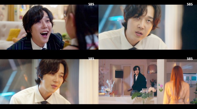 빌런 모습만 보이던 ‘7인의 탈출’ 윤종훈이 색다른 순정남 면모를 보여 여심을 흔들었다. 현재 방영 중인 SBS 금토드라마 ‘7인의 탈출’(7탈·칠 탈·극본 김순옥 연출 주동민·오준혁)에서 K 케이(김도훈)와 접점을 가지고 있는 악인들의 연결고리 양진모로 활약하는 배우 윤종훈이 ‘겉바속촉’ 매력을 드러냈다. ‘빌런 of 빌런’ 면모만 보이던 윤종훈의 신선한 모습이다. 지난 21일 방송된 ‘7인의 탈출’ 10회에서 양진모는 K 케이와 관련된 자들이 위험해질 수도 있다는 사실을 깨닫고 바로 노팽희(한보름)를 찾아갔다. 양진모는 한모네(이유비)가 낳은 아이(딸) 한나 때문에 노팽희가 위험해질 수 있으니 자신과 도망치자고 말했다. 사진=SBS ‘7인의 탈출’