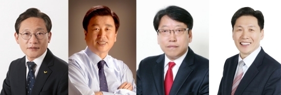 왼쪽부터 배진교 의원, 이원복 전 의원, 박종우 전 시의원, 이병래 전 시의원.