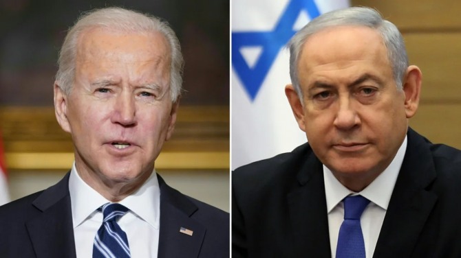 바이든 미 대통령(왼쪽)과 네타냐후 이스라엘 총리가 전화 회담을 했다. 사진=글로벌이코노믹 자료