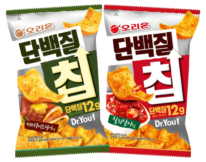 오리온 닥터유 단백질칩 2종  /사진=오리온