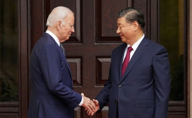 조 바이든 미국 대통령과 시진핑 중국 국가주석은 15일(현지시간) 미국 샌프란시스코에서 열리고 있는 아시아태평양경제협력체(APEC) 정상회의를 계기로 1년 만에 대면 회담을 했다. 사진=로이터