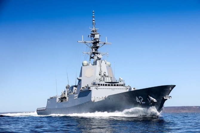 호주 해군 호위함 'HMAS'.