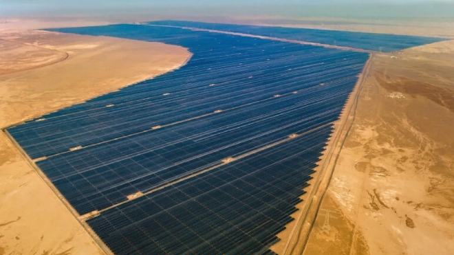 UAE 알다프라 태양광 단지. 사진=아부다비국영에너지공사