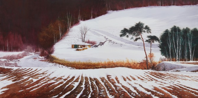 박동국 작 '내린천(Naerincheon), 120.0×240.0㎝ Arches-Watercolor, 2013