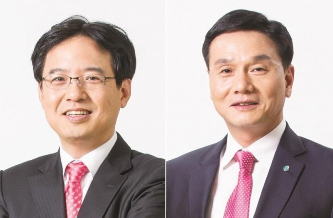 (왼쪽부터) 윤양노 기획본부장과 김원중 도시가스 본부장. 사진=삼천리그룹