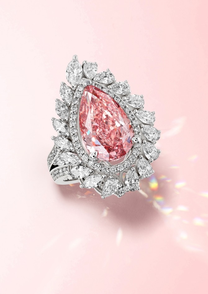 이랜드 로이드, 국내에 하나뿐인 7.67 캐럿 핑크 랩그로운 다이아몬드 반지 출시  /사진=이랜드