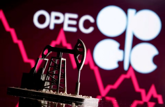 OPEC+ 감산에도 유가가 연속 하락하고 있다. 그래픽=로이터