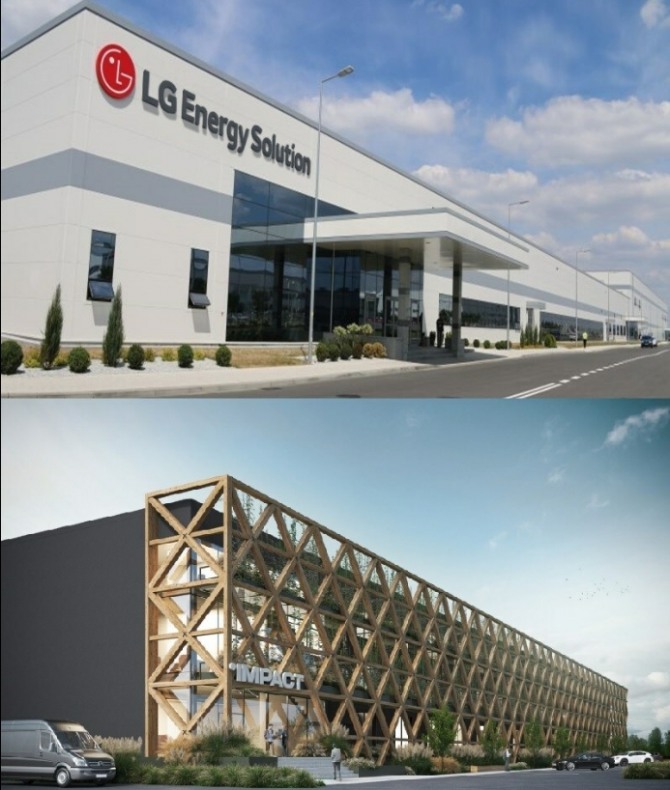 LG에너지솔루션(위쪽)과 임팩트 클린파워 테크놀로지가 유럽 시장을 겨냥해 전기버스용 배터리 공급 계약을 맺었다.