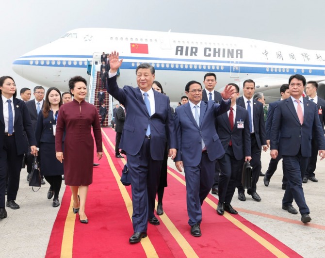 베트남 찾은 시진핑 중국 국가주석. 사진=연합뉴스