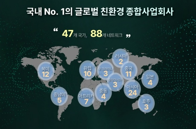포스코인터내셔널의 글로벌 네트워크 지도. 사진=포스코인터내셔널