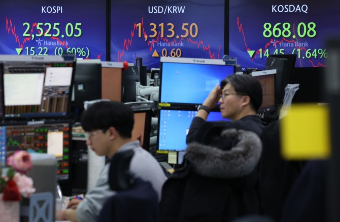 서울 중구 하나은행 딜링룸. 사진=연합뉴스