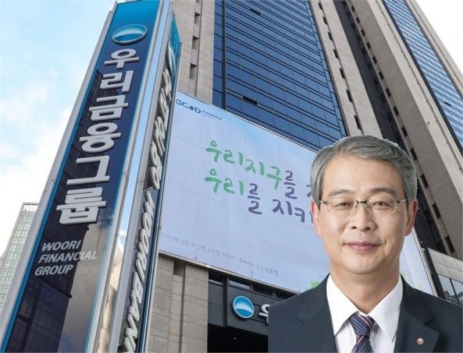 임종룡 회장과 우리금융그룹 본사 모습. 사진=우리금융그룹