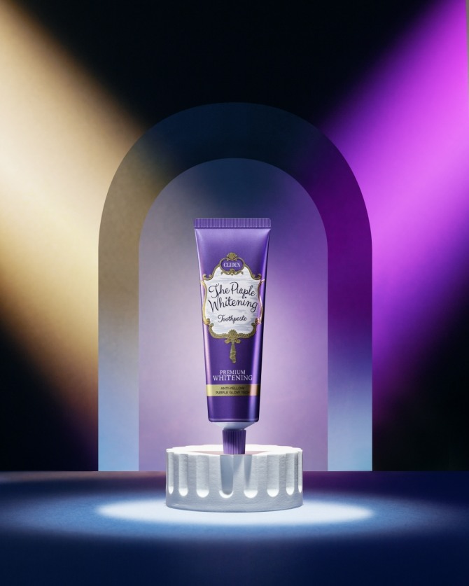 클라이덴 더 퍼플 안티옐로우 치약  /사진=LG생활건강