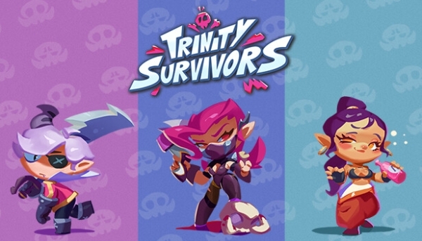 트리니티 서바이버즈의 캐릭터들. 왼쪽부터 '아르기스', '레나', '타나'. 사진=플라이웨이 게임즈
