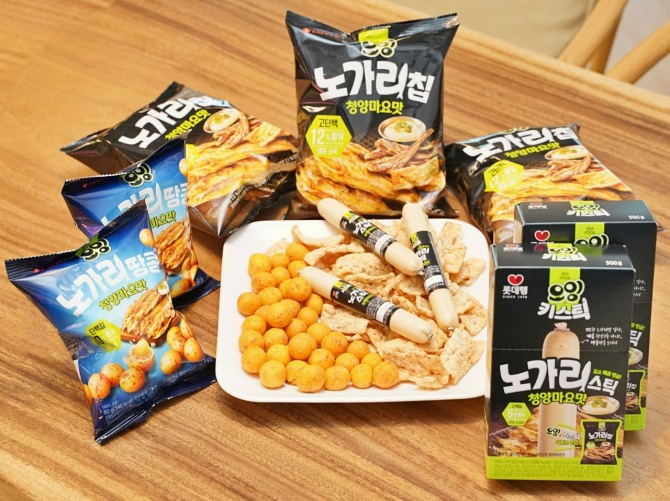 키스틱 노가리스틱, 오잉 노가리땅콩  /사진=롯데웰푸드